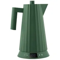 Alessi Elektrischer Wasserkocher mit Temperaturregelung Plissé grün 1,7l