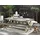 Beliani Olbia Gartentisch 200 x 100 x 75 cm Grau/Braun