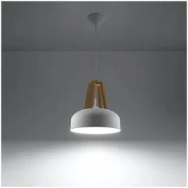 Sollux Lighting Casco 1-flg. 40 cm weiß/Natur Holz