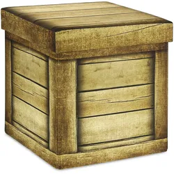 Relaxdays Sitzhocker mit Stauraum, faltbar, gepolstert, Hocker mit Holzplanken Design, HBT: 38 x 37,5 x 37,5 cm, braun
