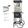 Vevor Popcornmaschine Popcornautomat mit Wagen 850 W Popcorngerät, 8 oz Kessel für 48 Tassen pro Ladung, Popcornmaschine mit gehärtetem Glas inkl. 4 Schaufeln Kino-Stil Restaurant Schwarz