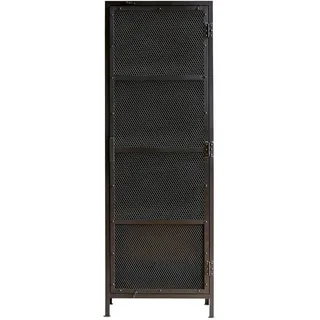 Tikamoon Geschirrschrank, schwarz mit Metallgeflecht 60 Alma
