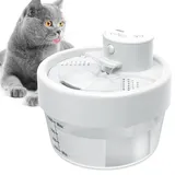 Jewyow 1L Katzenbrunnen Kabellos, Leiser Trinkbrunnen für Katze, 120° Bewegungsmelder Katzentrinkbrunnen mit Batterie Anzeige, 3 Modus, 1000mAh für Katzen, Hunde