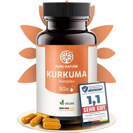 PureNature Pure Nature Kurkuma Kapseln Komplex 12.000 mg Curcuma mit Vitamin C & Piperin 90 St.