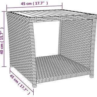 vidaXL 3-tlg. Garten-Lounge-Set Grau Poly Rattan & Massivholz Akazie