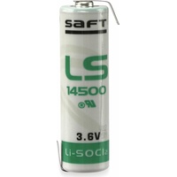 Saft Lithium 3,6V Batterie LS 14500 AA-Zelle Lötfahne Z-Form