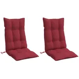 vidaXL Hochlehner-Auflagen 2 Stk Weinrot Oxford-Gewebe 377629