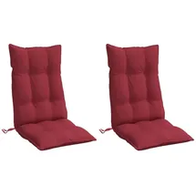 vidaXL Hochlehner-Auflagen 2 Stk Weinrot Oxford-Gewebe 377629