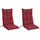 vidaXL Hochlehner-Auflagen 2 Stk Weinrot Oxford-Gewebe 377629
