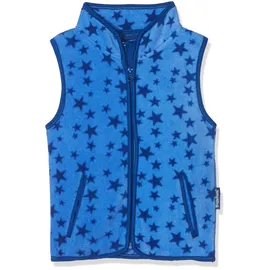Playshoes Fleece Weste Unisex Kinder Outdoor-Oberteil, blau Sterne, 86
