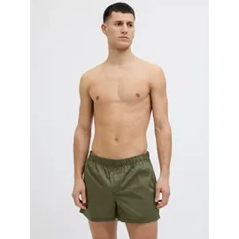 JACK & JONES Boxershorts Milano in Grün/Weiß/Braun S