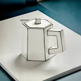 Serax Kaffee-/Teekanne Weiß-Schwarz Carte Blanche