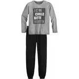 AUTHENTIC LE JOGGER Pyjama in meliert-grau-schwarz, | Gr. 122/128,
