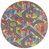 Snapstyle Kinder Straßenteppich 3D Big City Rund
