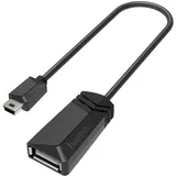 Hama Mini-USB-OTG-Adapter auf USB-A Schwarz
