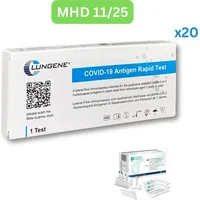 Clungene Covid-19 Corona Antigen Schnell-Selbsttest (Laientest) 20 Stück MHD 11/25| Einzeltest | ID: 2099 | GRATIS parahealth Tests (5 Stück, MHD...