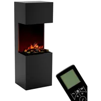 GLOW FIRE Elektrokamin Beethoven Wasserdampf Kamin, Elektrischer Kamin, Wasserdampfkamin mit 3D Feuer und Knisterfunktion schwarz
