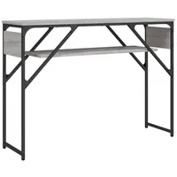 VidaXL Konsolentisch mit Ablage Grau Sonoma 105x30x75cm Holzwerkstoff