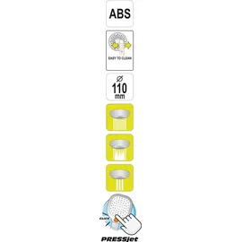 Fala Handbrause, Duschbrause 110mm3 Funktionen