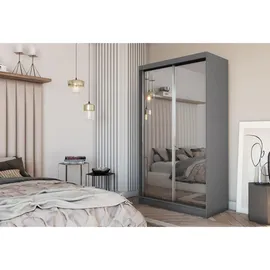 masseno Schwebetürenschrank BELLINA 120 x 216 x 61 cm Grau