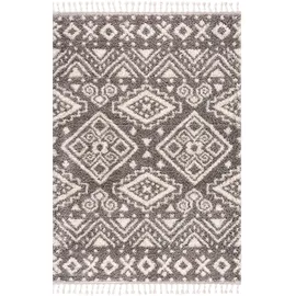 Carpet City Pulpy 541 Fransenteppich 80 x 300 cm Grau