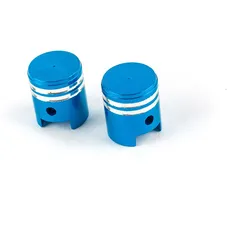 Ventilkappen Piston / Kolben blau eloxiert