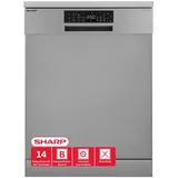Sharp QW-NA25GF44BS Geschirrspüler (freistehend, 598 mm breit, Edelstahl)