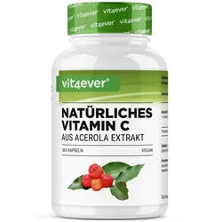 Vitamin C - Acerola Extrakt - 660 mg, 365 Kapseln