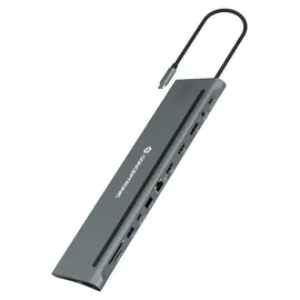 Conceptronic DONN17G 12-in-1 USB 3.2 Gen 1 Dockingstation, HDMI, DP, Card-Reader