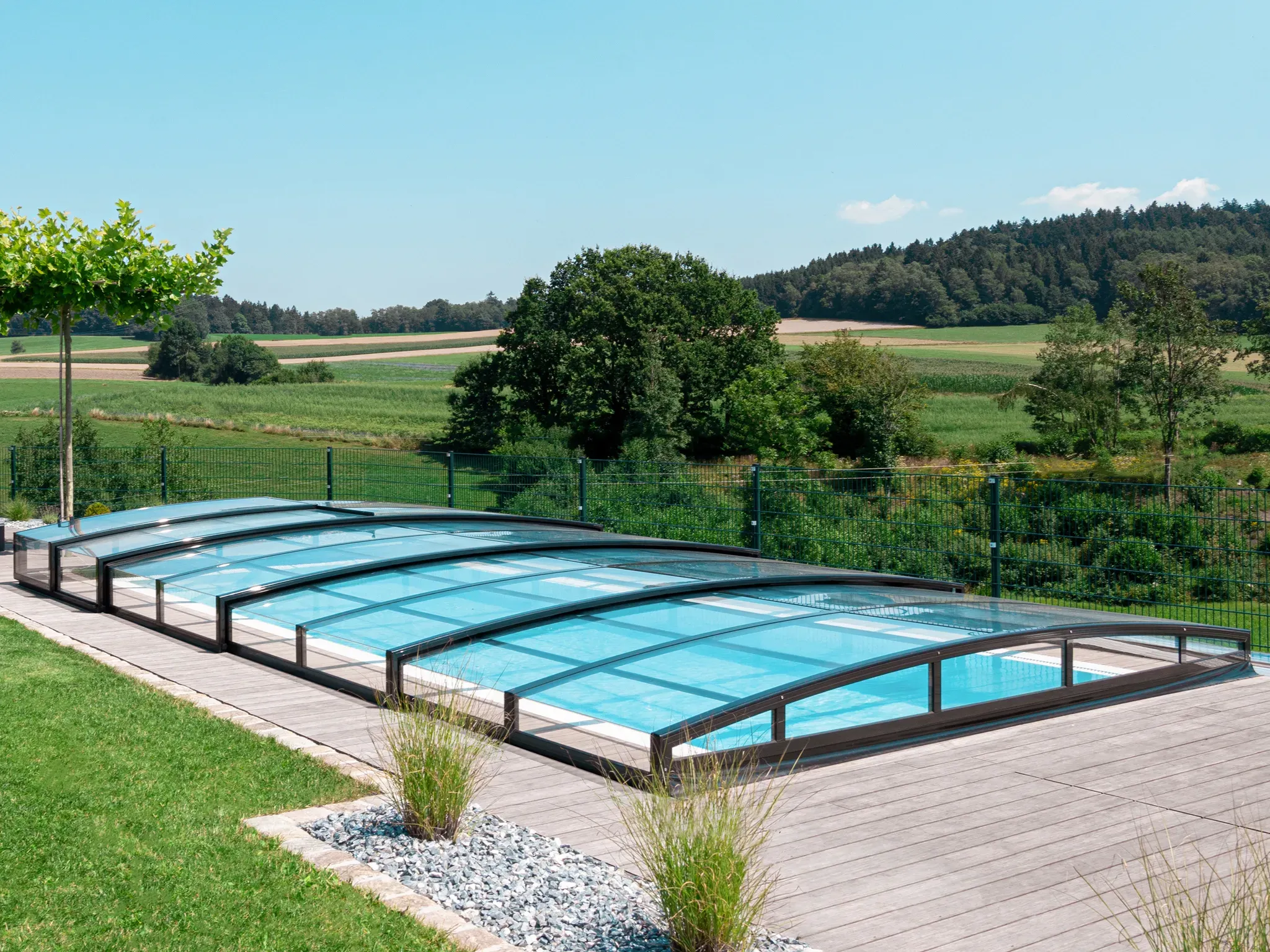 Pool Bay mit Überdachung 3,0x5,0m - Skimmerpool
