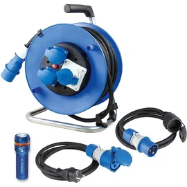 as - Schwabe Camping Set Kabelrolle 25 m Blau