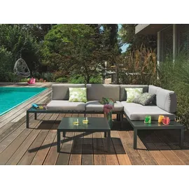 Outdoor Edge Gartenlounge 3-teilig Loungeset anthrazit/grau