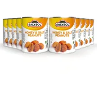 SALYSOL | Erdnüsse mit Honig 10x50gr. Vakuumverpackte salzige Snacks. Gebratene Qualitätssnacks. Nüsse zum Mitnehmen jederzeit