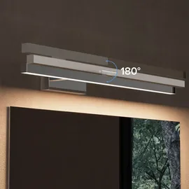 doporro LED Badezimmerleuchte Chrom 40cm - 9W Spiegellampe 4000K (Neutralweiß) - Stylische Wandleuchte für Badbeleuchtung Strahlenschön