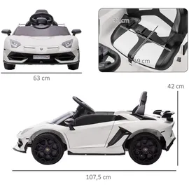 Homcom Kinderauto Elektroauto weiß (B/H/L: 63x42x108 cm)