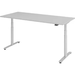 bümö Schreibtisch elektrisch Bluetooth & App XDLR Rechteck: 180 x 80 cm - Grau Silber