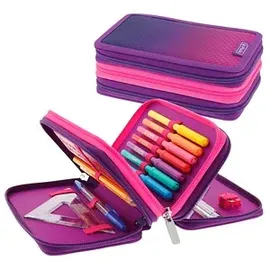 Herlitz Schüleretui TriCase 31-teilig Dip Dye Pink/Purple