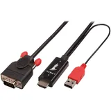 Lindy HDMI/VGA Adapterkabel HDMI-A Stecker, VGA 15pol. Stecker 1 m Schwarz