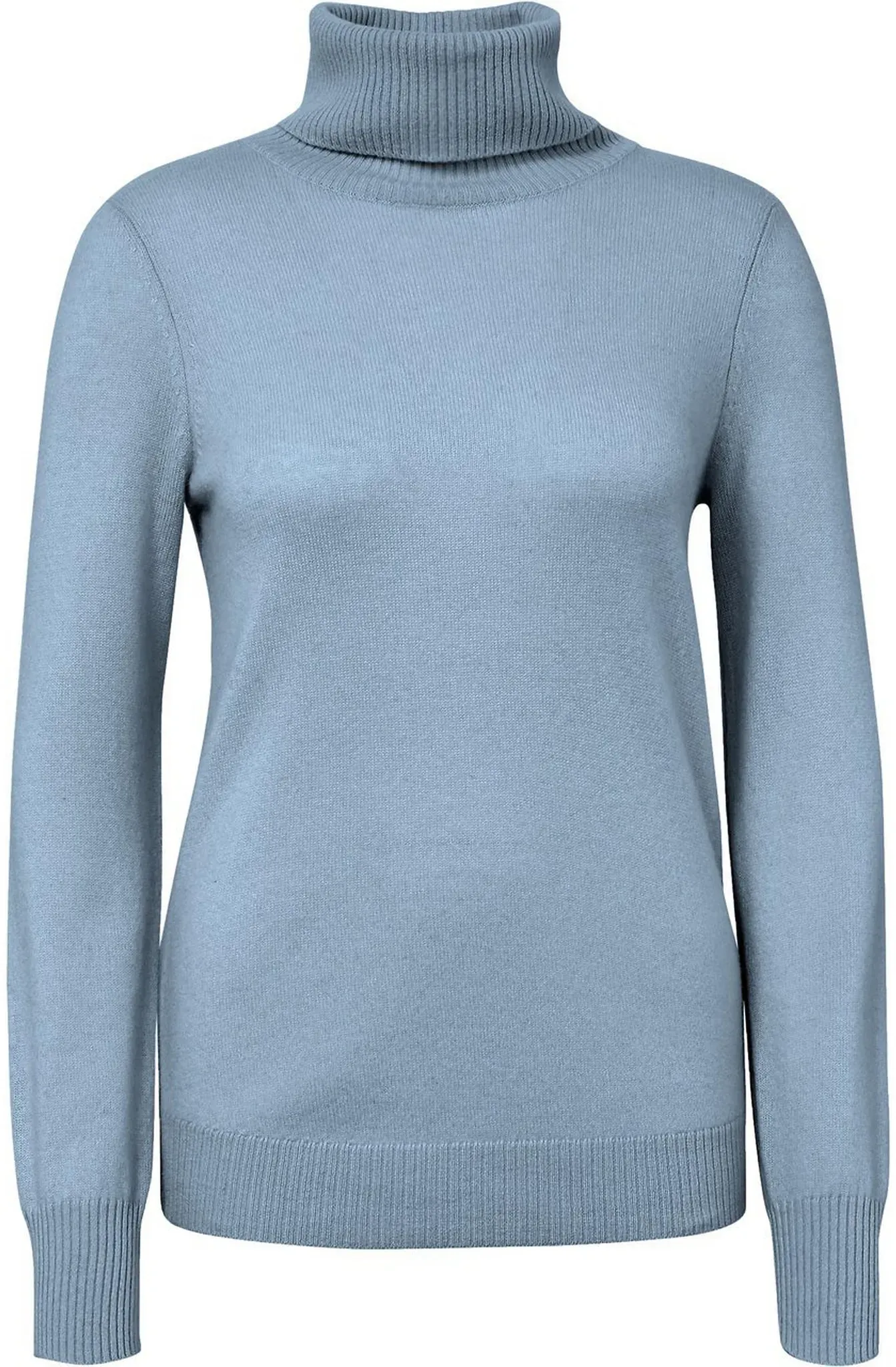 Le pull col roulé 100% cachemire  Peter Hahn Cashmere bleu