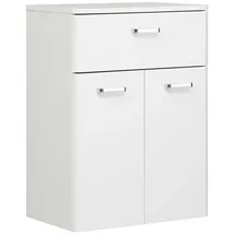 Saphir Unterschrank 1 Einlegeboden 53 x 72 cm Weiß Hochglanz