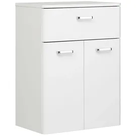 Saphir Unterschrank 1 Einlegeboden 53 x 72 cm Weiß Hochglanz