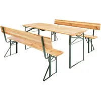 Tectake Bierzeltgarnitur 3-tlg. braun klappbar (402503)