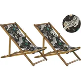 Beliani Anzio Liegestuhl 101 x 54 x 70 cm Schwarz