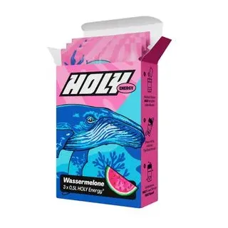 Holy Getränkepulver Energy Watermelon Whale, Wassermelone, Energy-Drink, mit Koffein, Vitaminen & zuckerfrei, 3 Stück