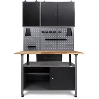 Ondis24 Werkstatt-Set, 120 cm grau|schwarz