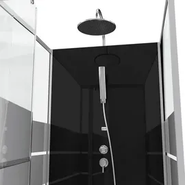 Marwell Dusy Komplettdusche 70 x 225 cm Duschwanne Schwarz/Silber Sicherheitsglas