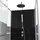 Marwell Dusy Komplettdusche 70 x 225 cm Duschwanne Schwarz/Silber Sicherheitsglas