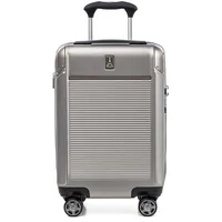 Travelpro Platinum Elite Hardside erweiterbares Handgepäck, 8-Rad-Spinner, TSA-Schloss, Hartschalen-Koffer aus Polycarbonat, metallischer Sand, kompaktes Handgepäck 51 cm