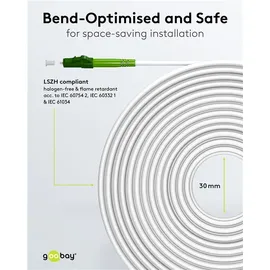 goobay 59592 Glasfaserkabel FTTH Singlemode (OS2) White, (Simplex)