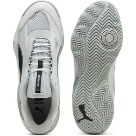 Puma Solarstrike 4 Hallenturnschuh, Weiß Schwarz/Silber/Nebel/Platingrau, 44 EU